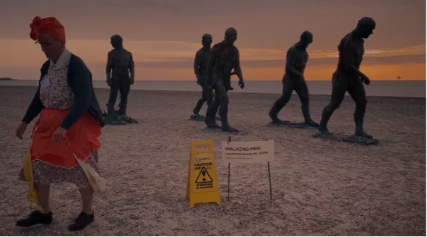 Still from Buffing The Walking Men